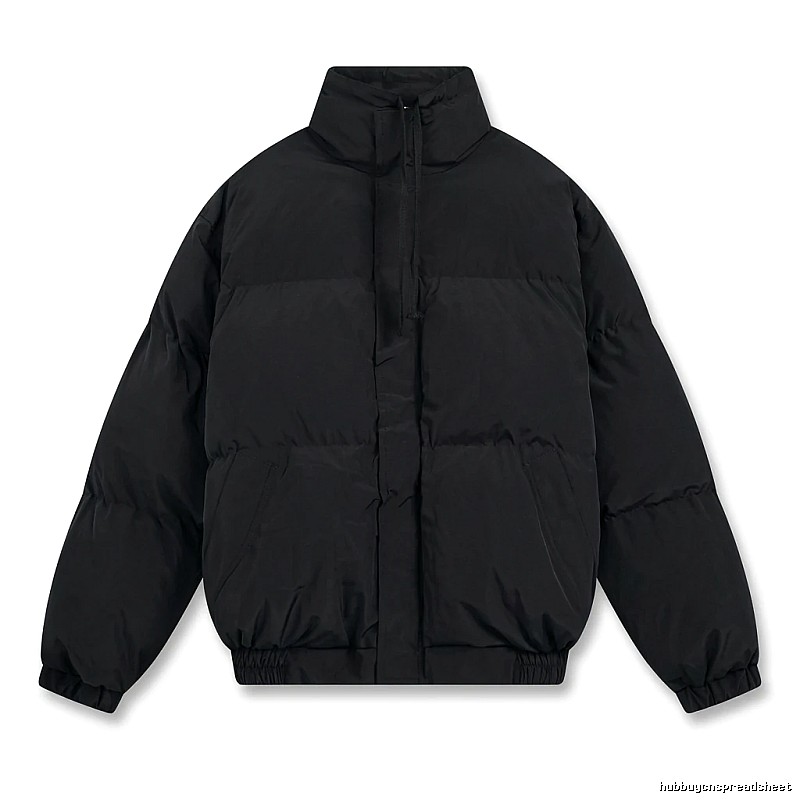 ESSENTIALS minimalist style black cotton-padded jacket