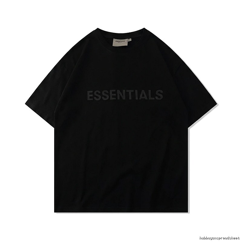 ESSENTIALS minimalist style black short-sleeve