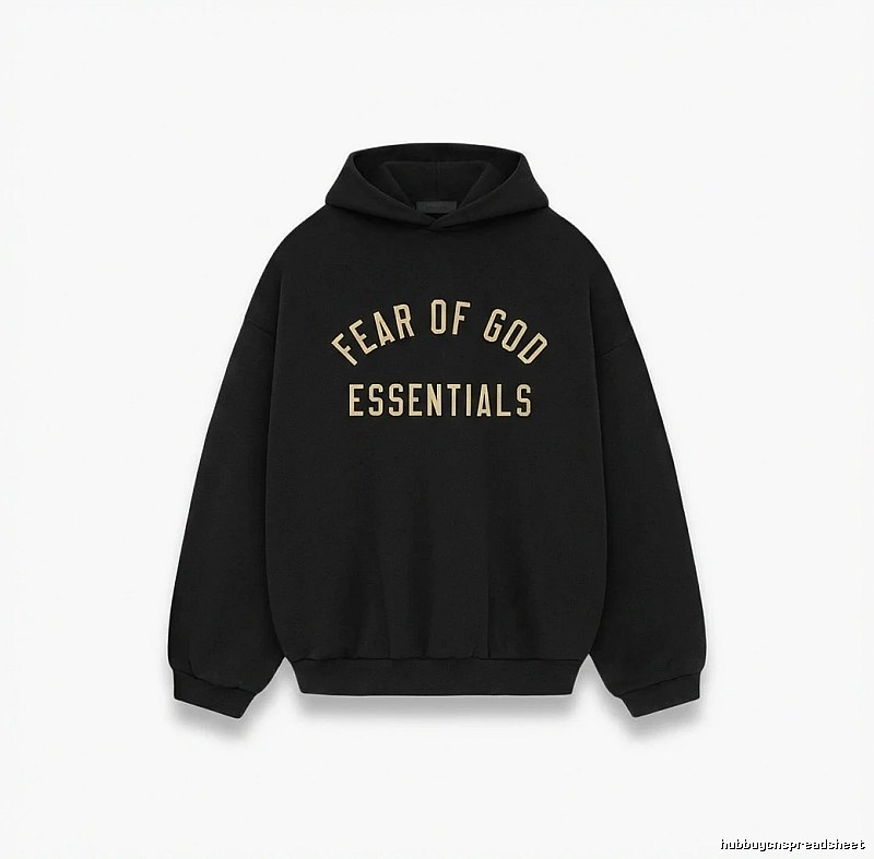 ESSENTIALS minimalist style black sweatshirt