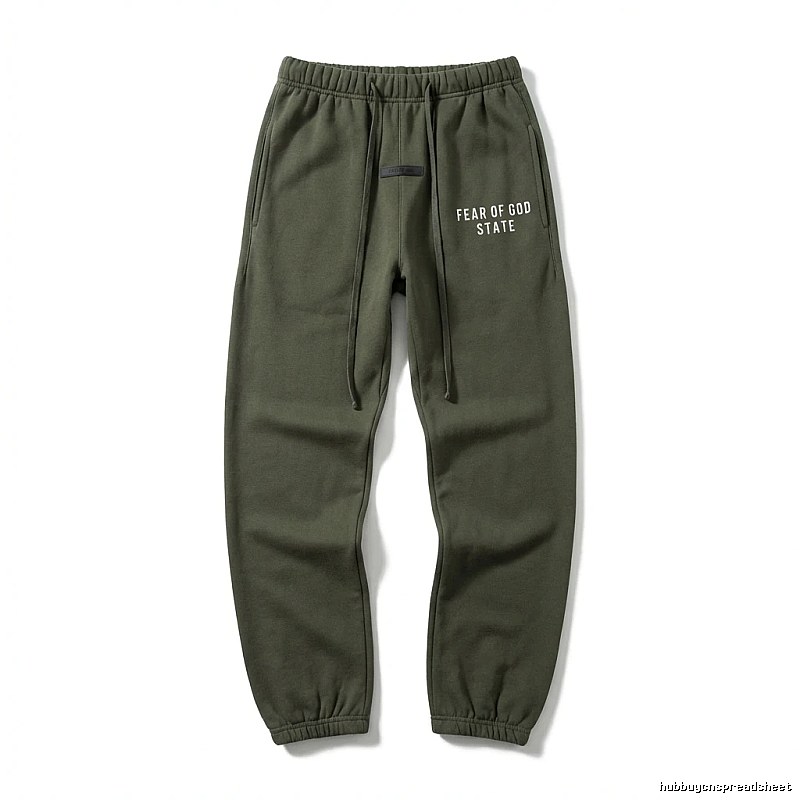 ESSENTIALS Minimalist Style Military Green Sweatpants