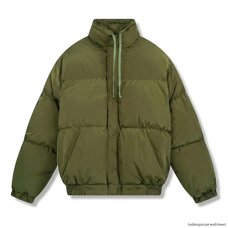 ESSENTIALS Minimalist Style Olive Green Cotton Jacket