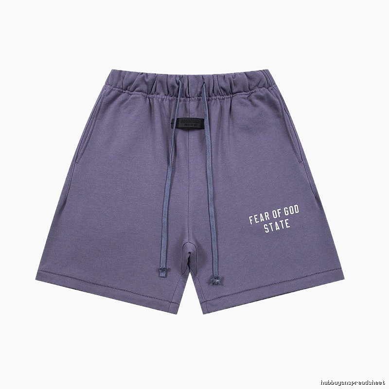 ESSENTIALS minimalist style purple shorts