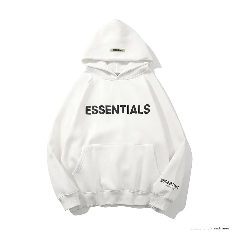 ESSENTIALS minimalist style white sweatshirt