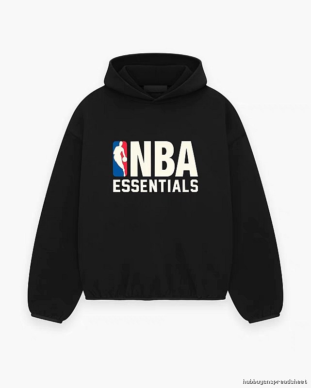 ESSENTIALS NBA-style black hoodie