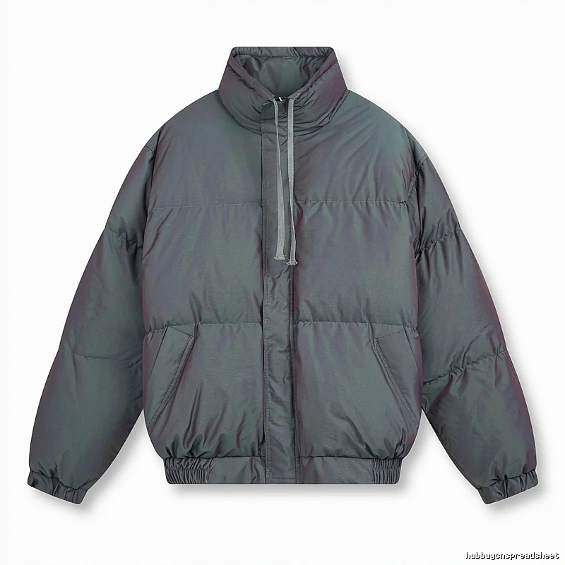 ESSENTIALS trendy and cool style dark gray cotton-padded coat