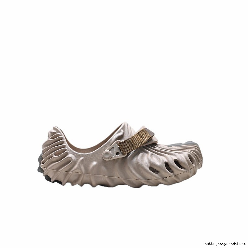 Fashionable beige Crocs clogs