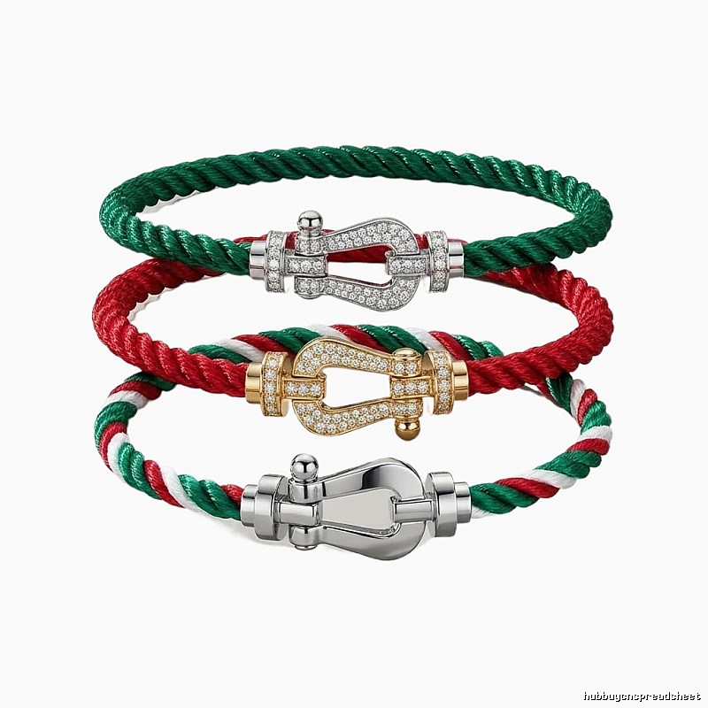 Fred Classic Red and Green Rope Bracelet