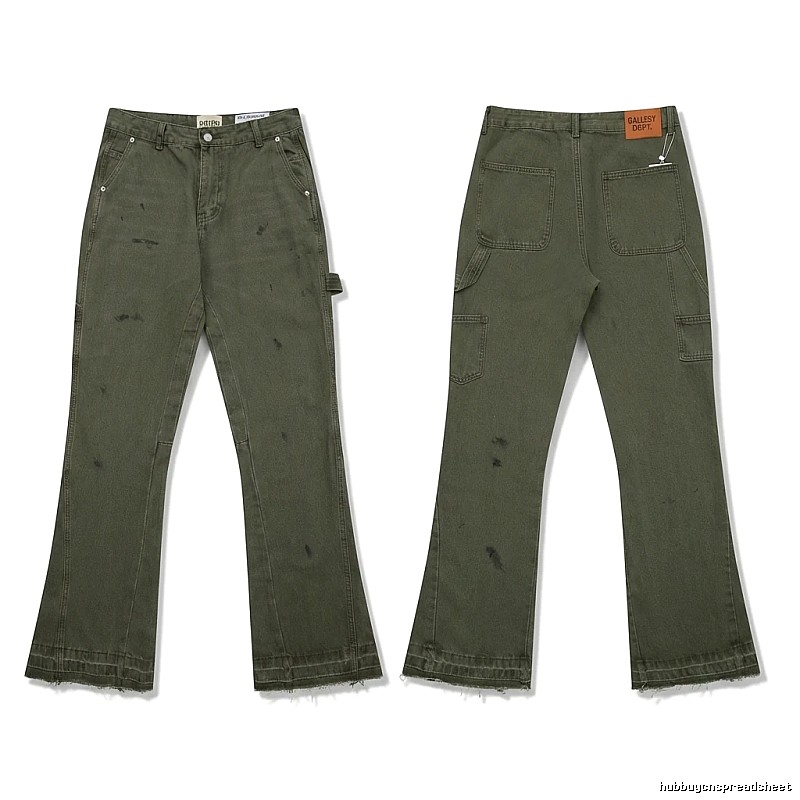 Gallery Dept. Distressed Style Military Green Utility Pants