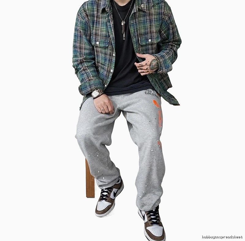 Gallery Dept Graffiti Style Grey Sweatpants