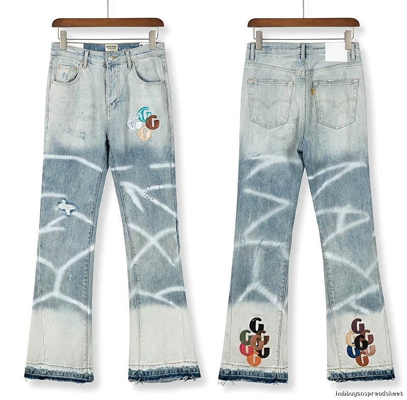 Gallery Dept. graffiti-style light blue jeans