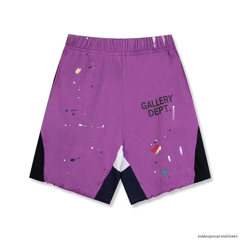 Gallery Dept Graffiti Style Purple Shorts