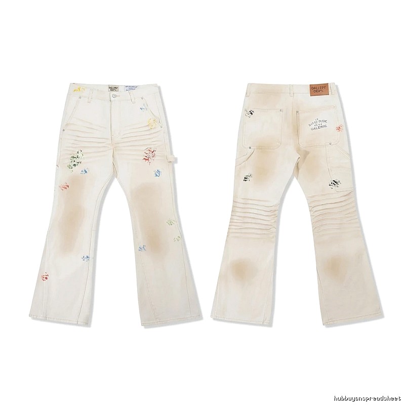 Gallery Dept graffiti-style white jeans