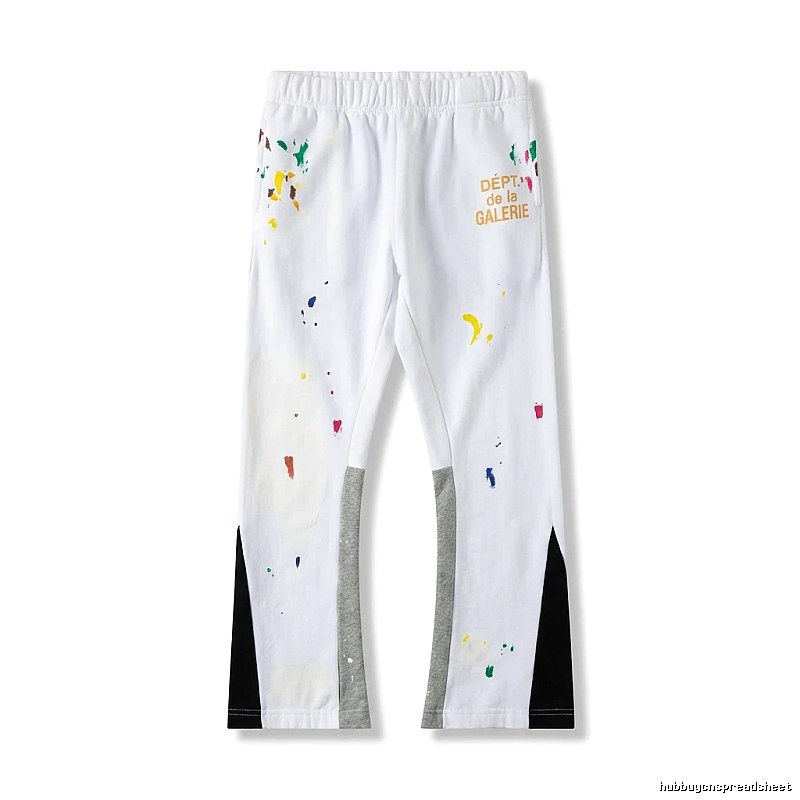 Gallery Dept Graffiti Style White Long Trousers
