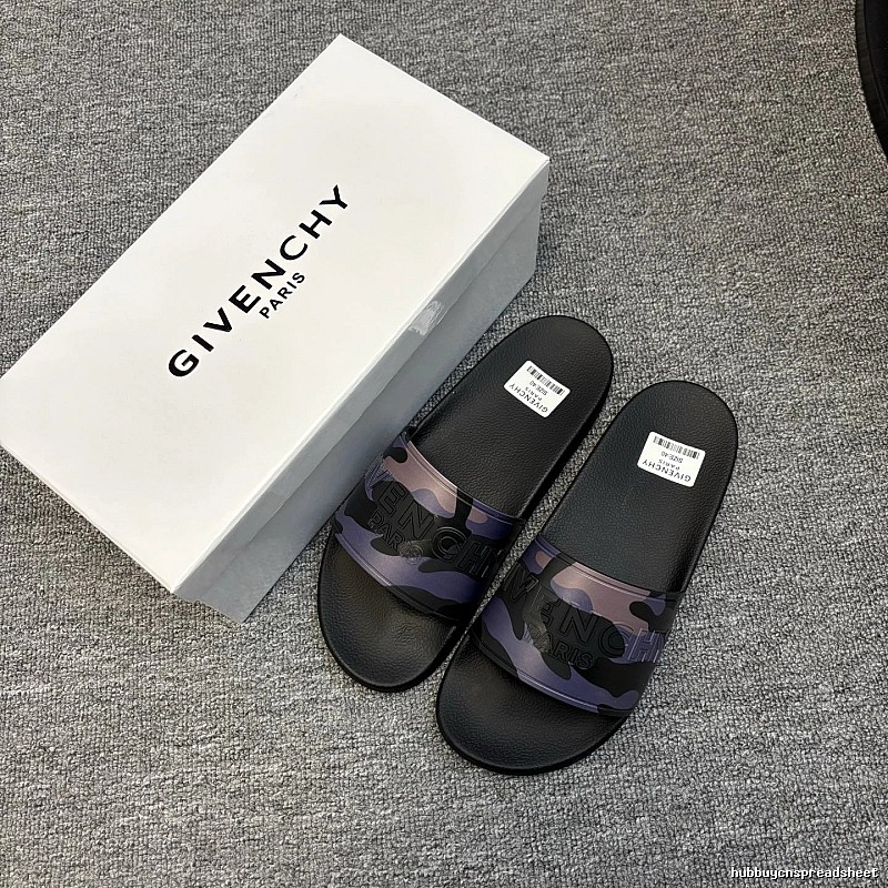 Givenchy Camouflage Street Style Black and Purple Casual Slides