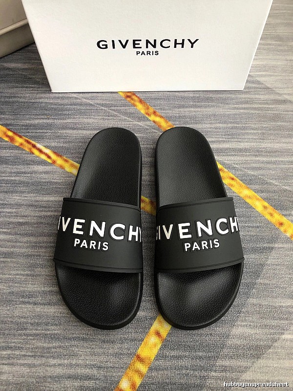 Givenchy Cool Trendy Letter Print Black Slide Sandals