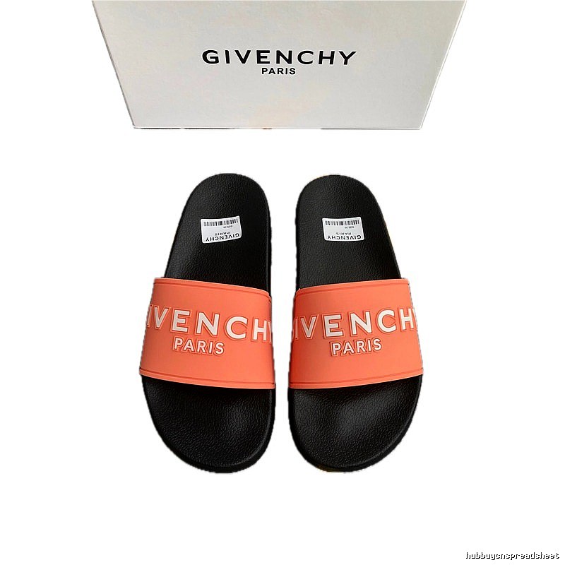 Givenchy PARIS Collection Trendy Orange & Black Slippers
