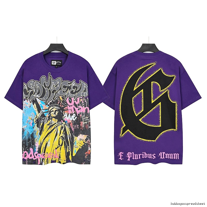 Godspeed Graffiti Street Style Purple T-Shirt