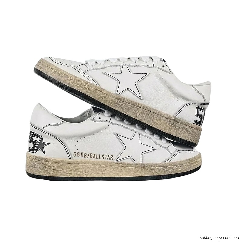 Golden Goose retro-style white sneakers