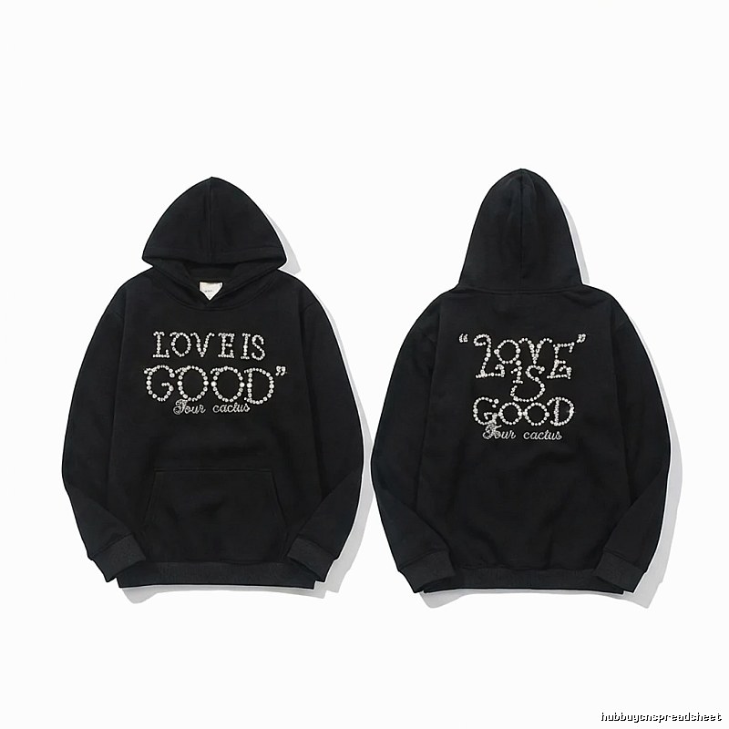 GOODBRAND Letter Style Black Hoodie
