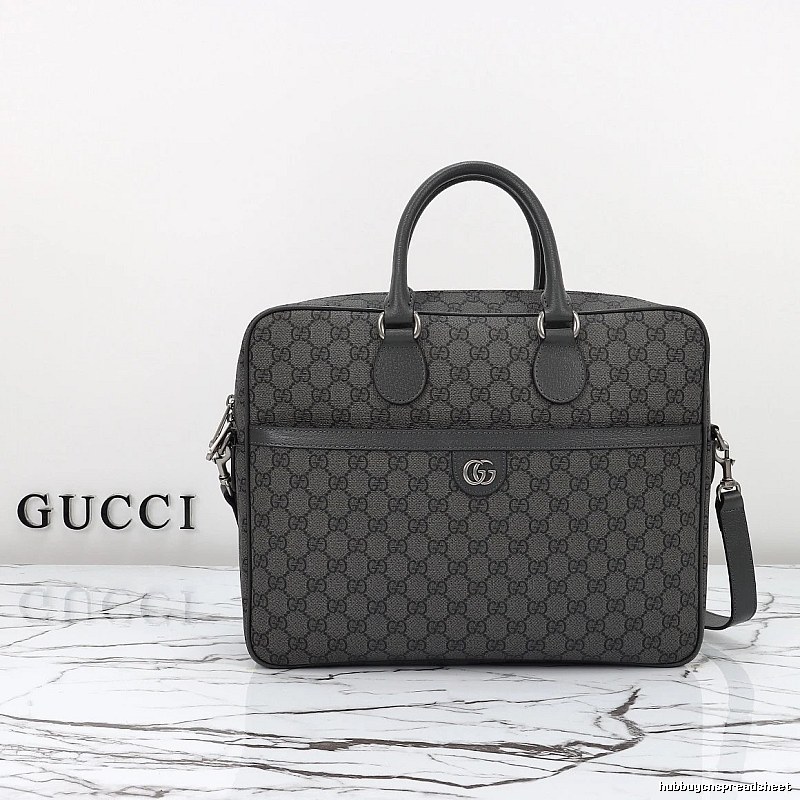 Gray GG Briefcase Gucci Briefcase for Photo Ready Styling
