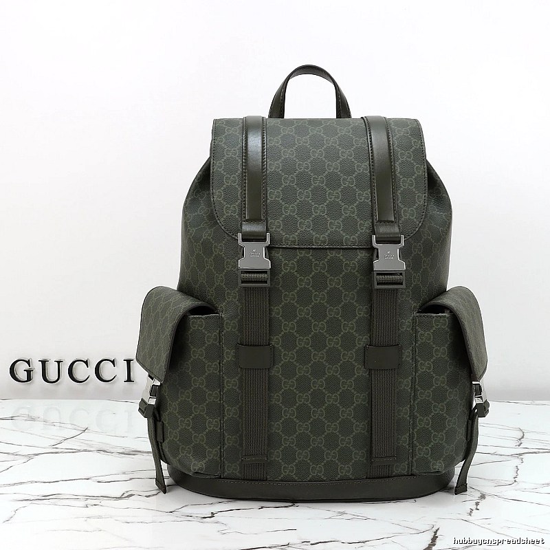 Green GG Monogram Backpack Gucci Backpack for Casual Outfits