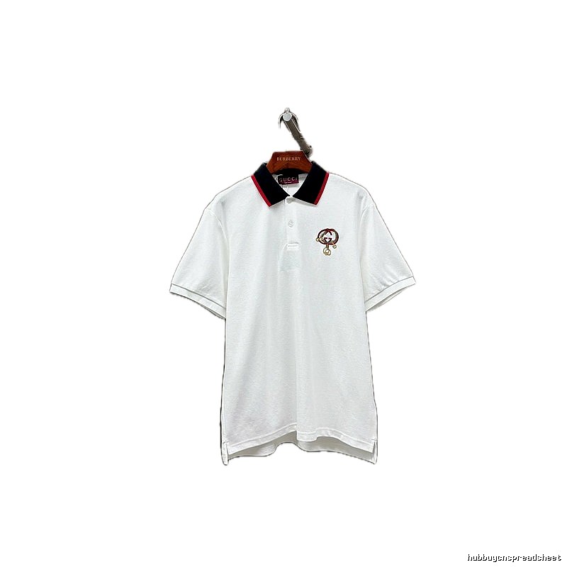 Gucci classic fashion white polo shirt