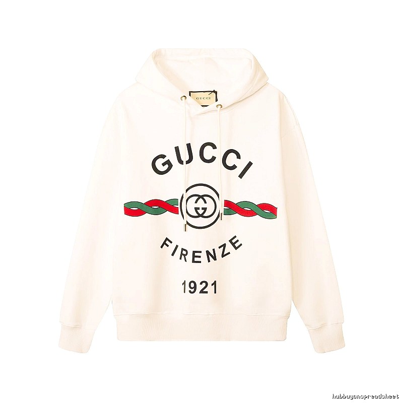 Gucci Hoodie with Cream Hoodie with Gucci Firenze