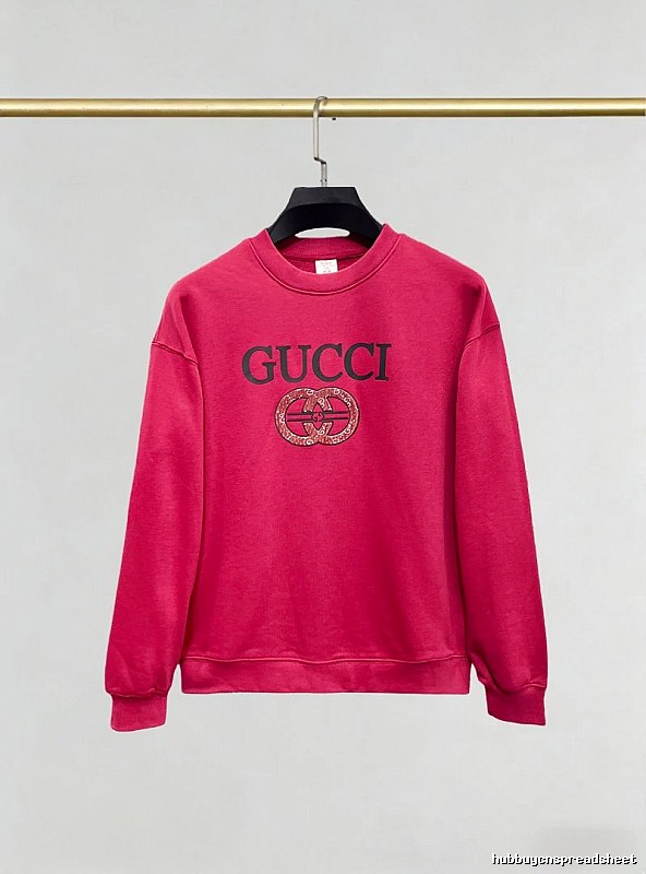 Gucci Pink Crewneck Sweatshirt with Gucci Sweatshirt for Photo Ready