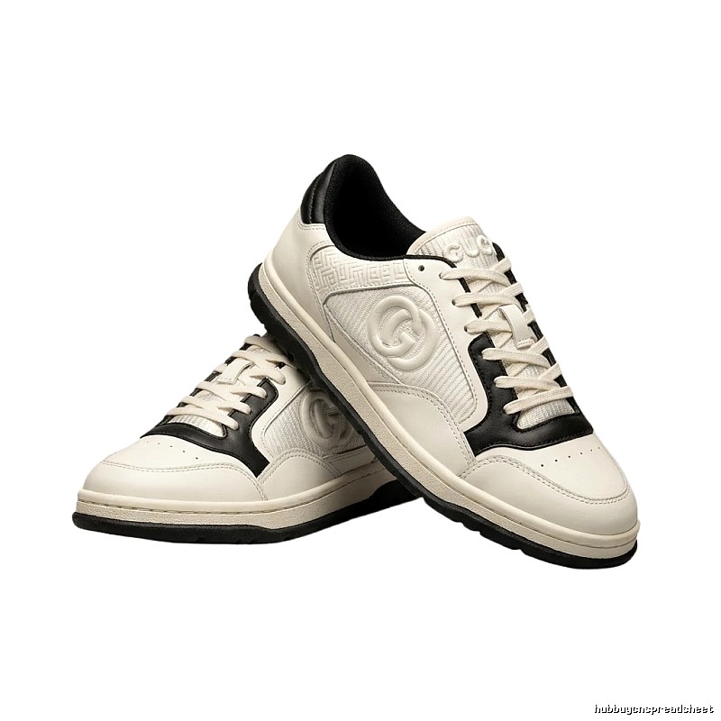 Gucci retro black and white sneakers