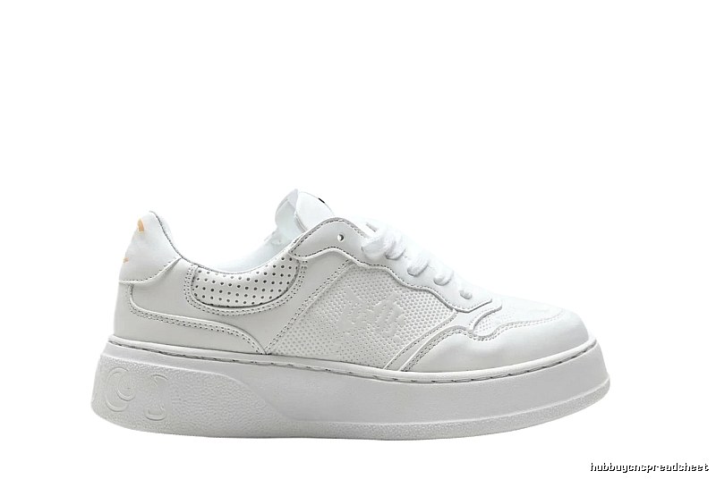 Gucci retro-style white canvas shoes
