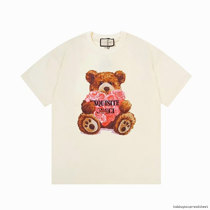 Gucci Teddy Bear Print Casual Off-white T-shirt