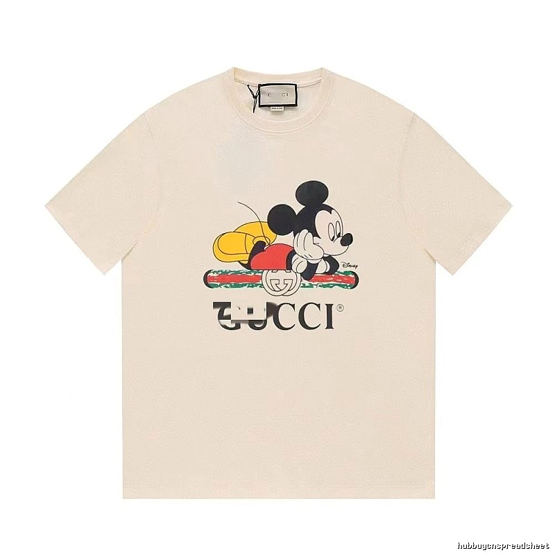 Gucci x Disney Mickey Mouse Co-branded Casual Off-white T-shirt
