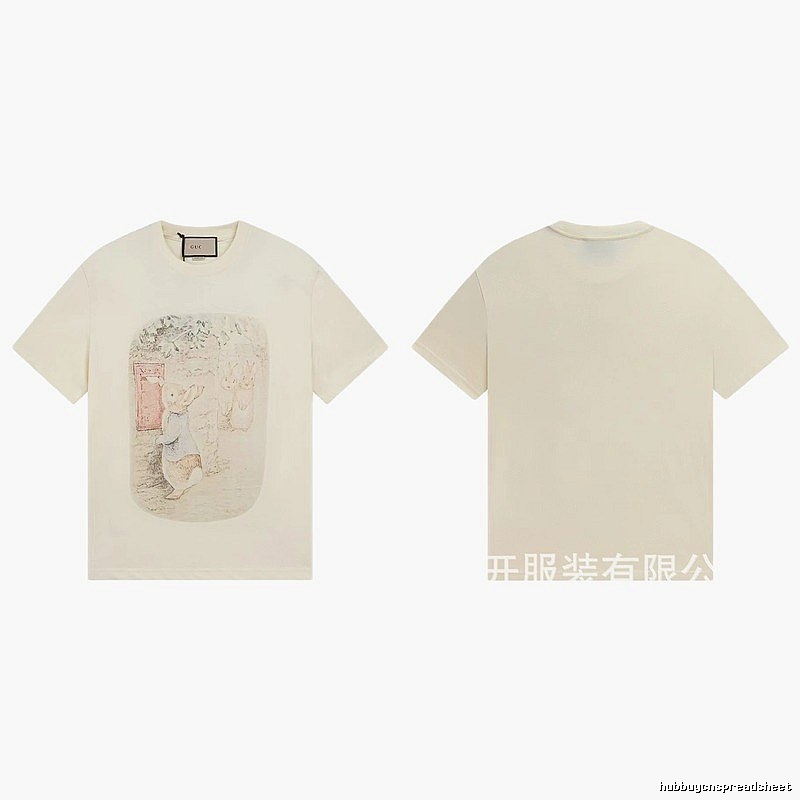 Gucci x Peter Rabbit Co-branded Vintage-style Off-white T-Shirt