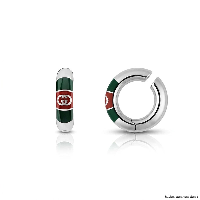 Gucci's classic red and green earrings.