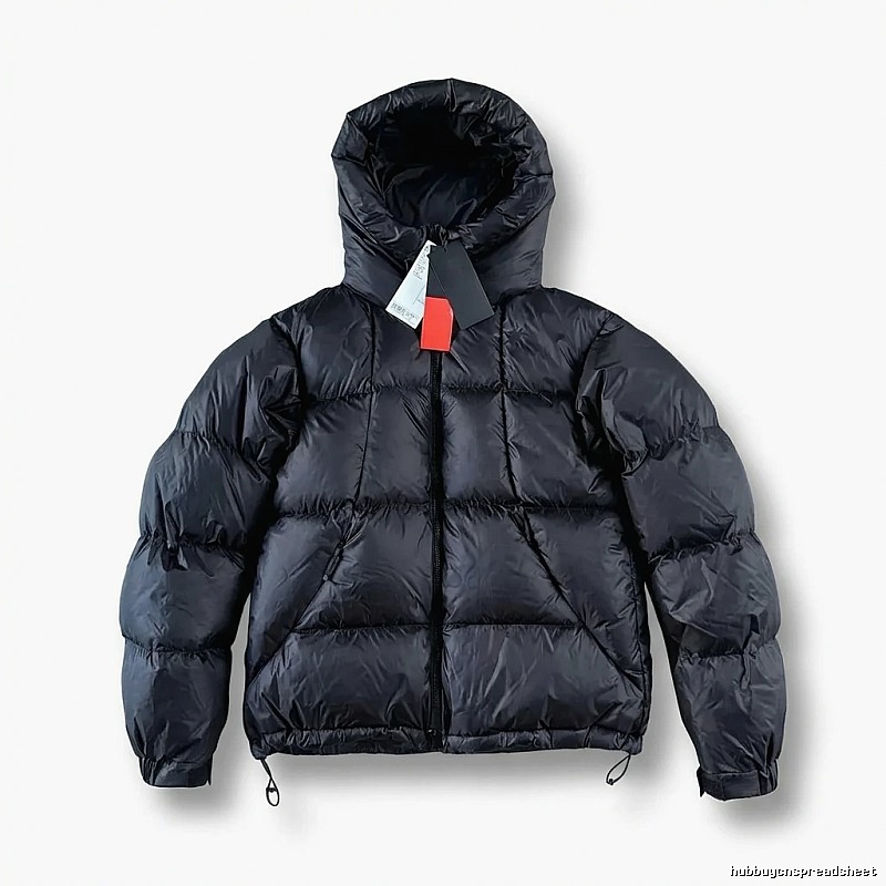 GWD black hooded down jacket
