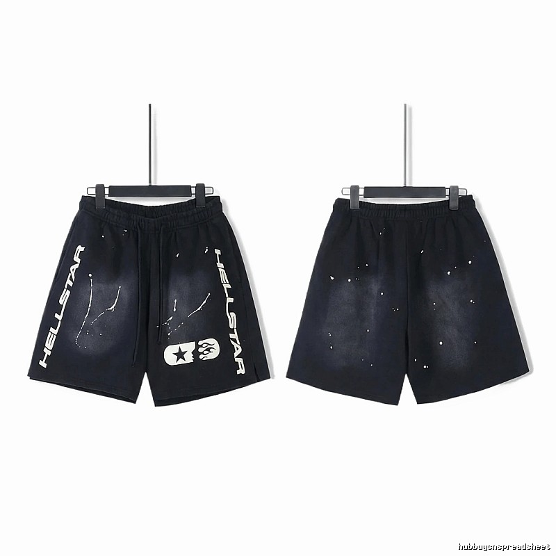 Hellstar dark style black shorts