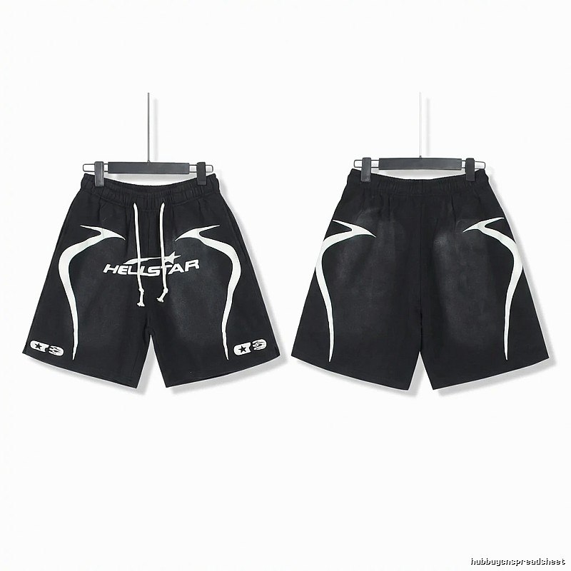 Hellstar dark style black shorts