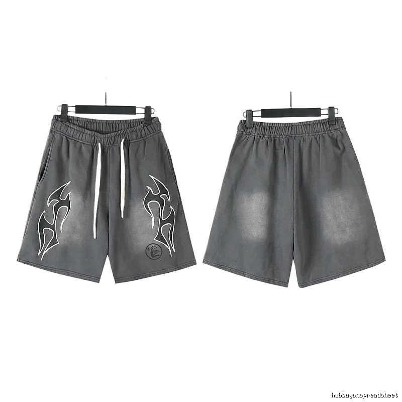 Hellstar Flame Wind Grey Shorts