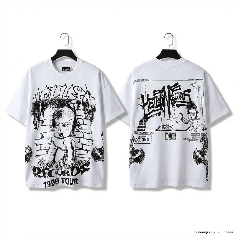 Hellstar graffiti-style white T-shirt