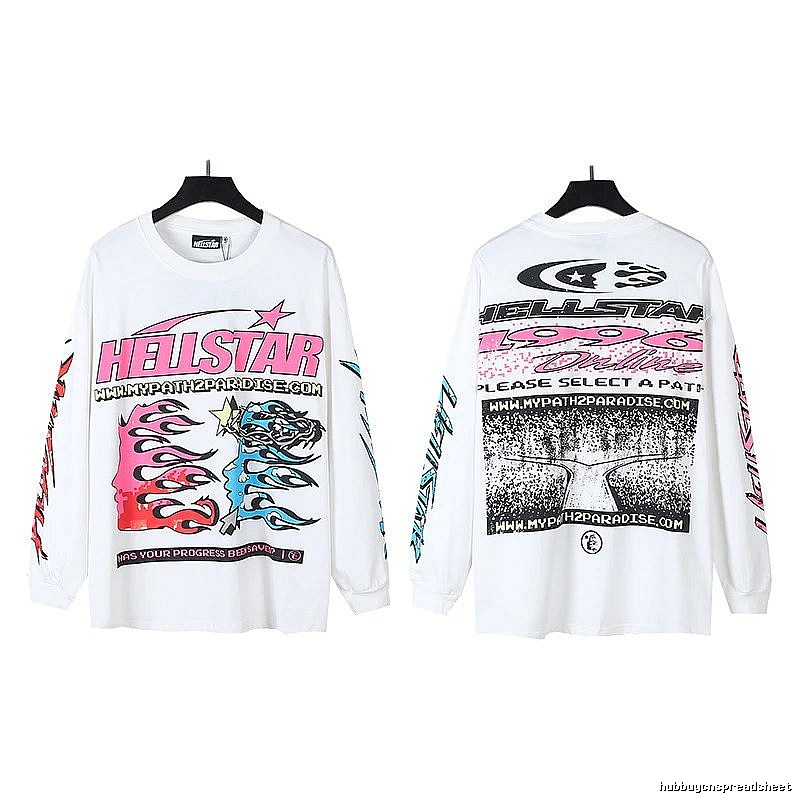 Hellstar Print Street Style White T-shirt