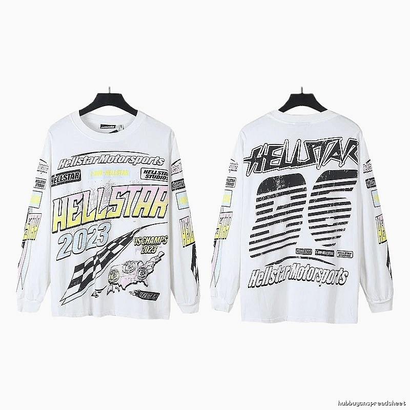 Hellstar Racing Style White Sweatshirt