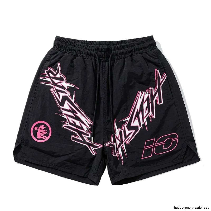 Hellstar trendy and cool style black shorts