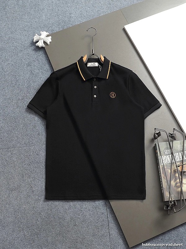 Hermès Classic Wind Black Polo Shirt
