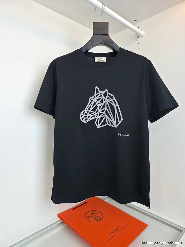 Hermès geometric style black T-shirt
