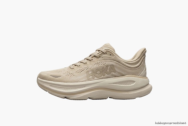 HOKA trendy brand beige sports shoes