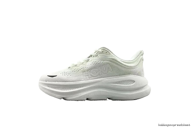 HOKA white trendy sports shoes