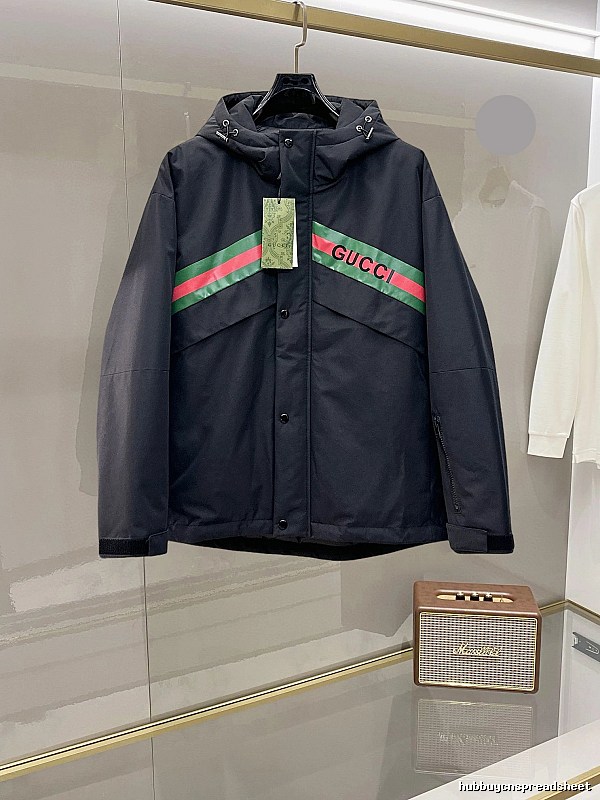 Hooded Jacket with Hooded Stripe Detail from Gucci