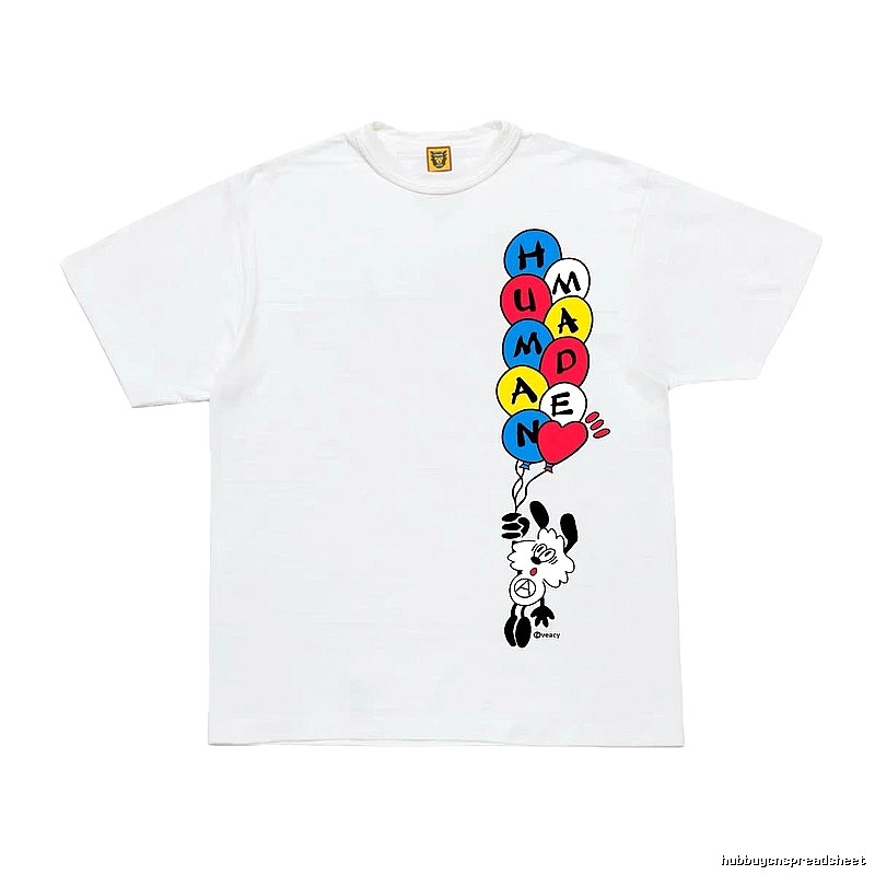 HUMAN MADE Balloon Print Japanese Streetwear White T-Shirt