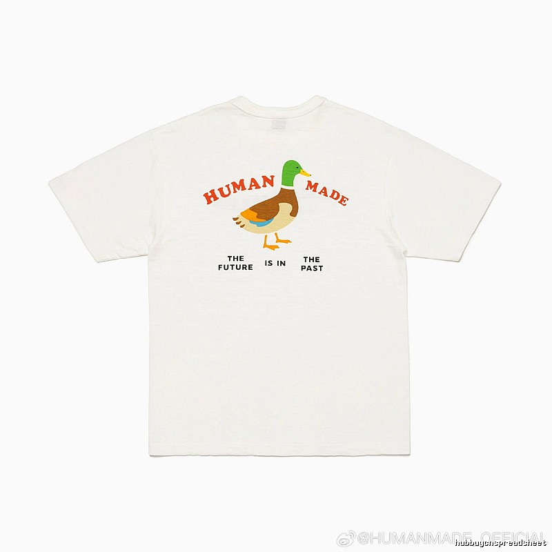 HUMAN MADE Green Duck Print Vintage Off-white T-shirt