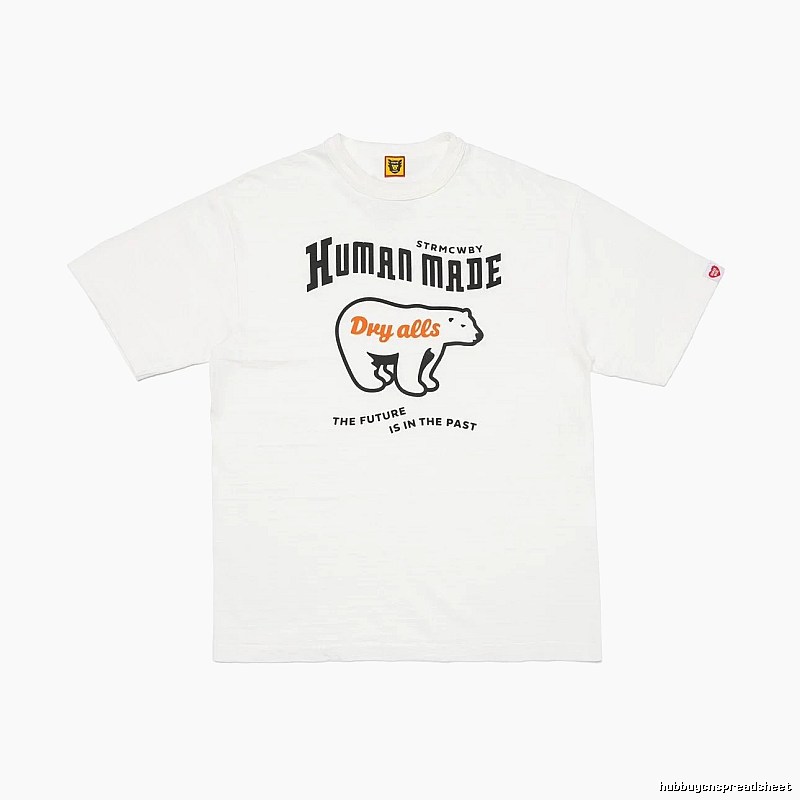HUMAN MADE Polar Bear Print Vintage White T-Shirt